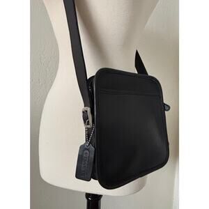 Vintage Coach Lexington Flight Bag #9817 Black Glove Tanned Leather Purse 1990